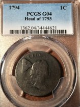 1794 S-19b Head of '93 PCGS G4