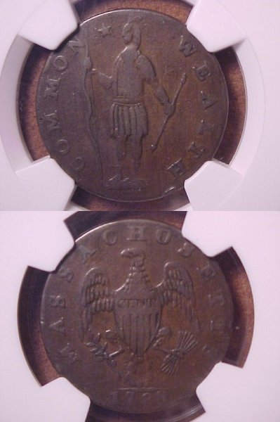 1788 Mass Cent NGC VF25BN