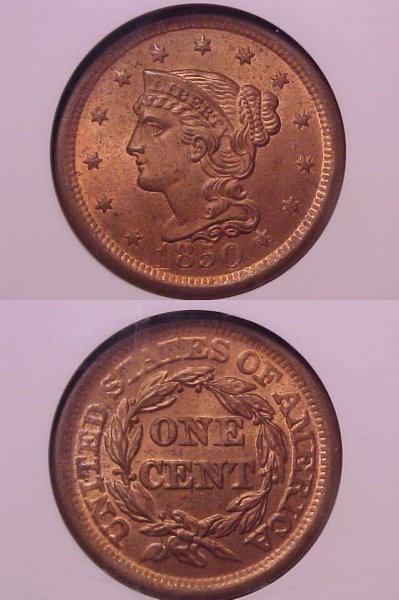 1850 N-7 NGC MS64RD